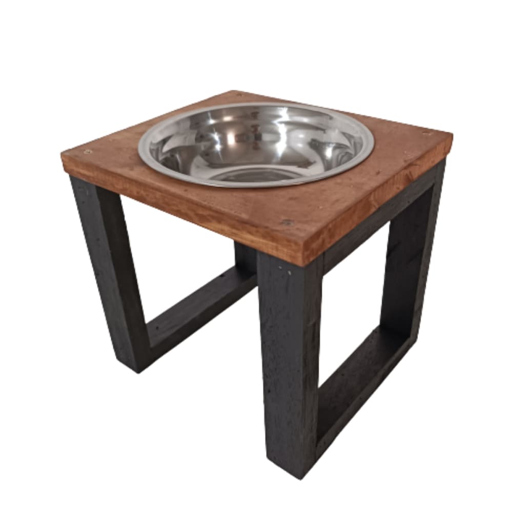 Comedouro Alto Duplo Para Cachorro Gato 1 tigela - Tamanho M