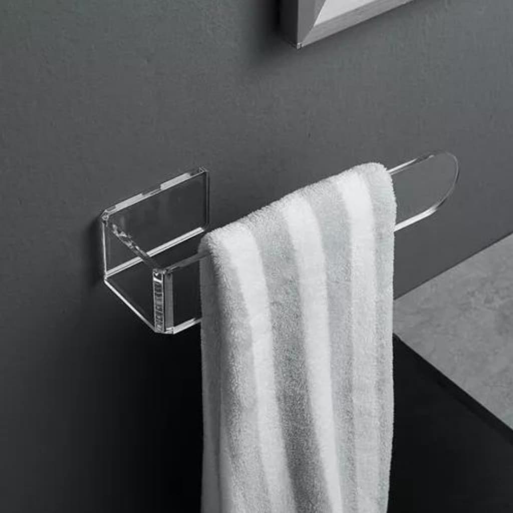 Porta Toalha De Rosto Para Banheiro Parede Acrílico Cristal