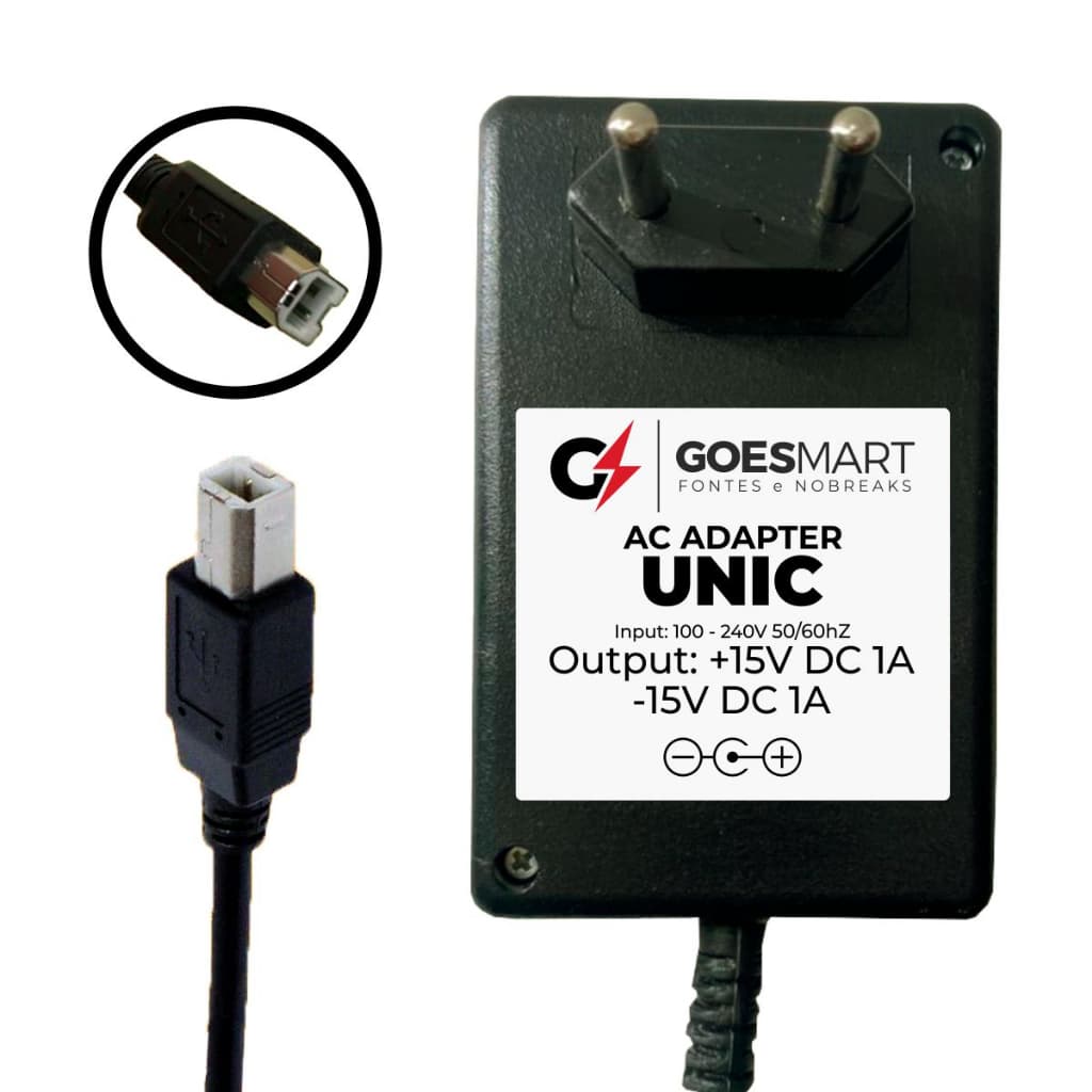 Fonte Para Mesa De Som Unic Bivolt +15v -15v 1a Simétrica