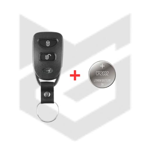 Capa Controle Alarme Hyundai Tucson Cerato Elantra Santa Fé Sorento 2 Botões + Bateria