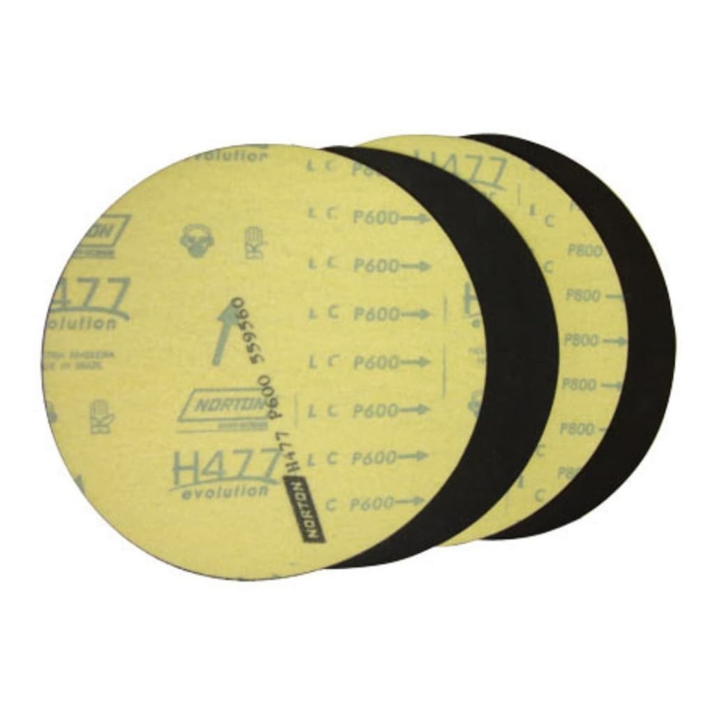 Kit 10 Lixas Norton Com Pluma Velcro 7'' 180mm Lixa Para Mármore e Granito - Escolha seu grão