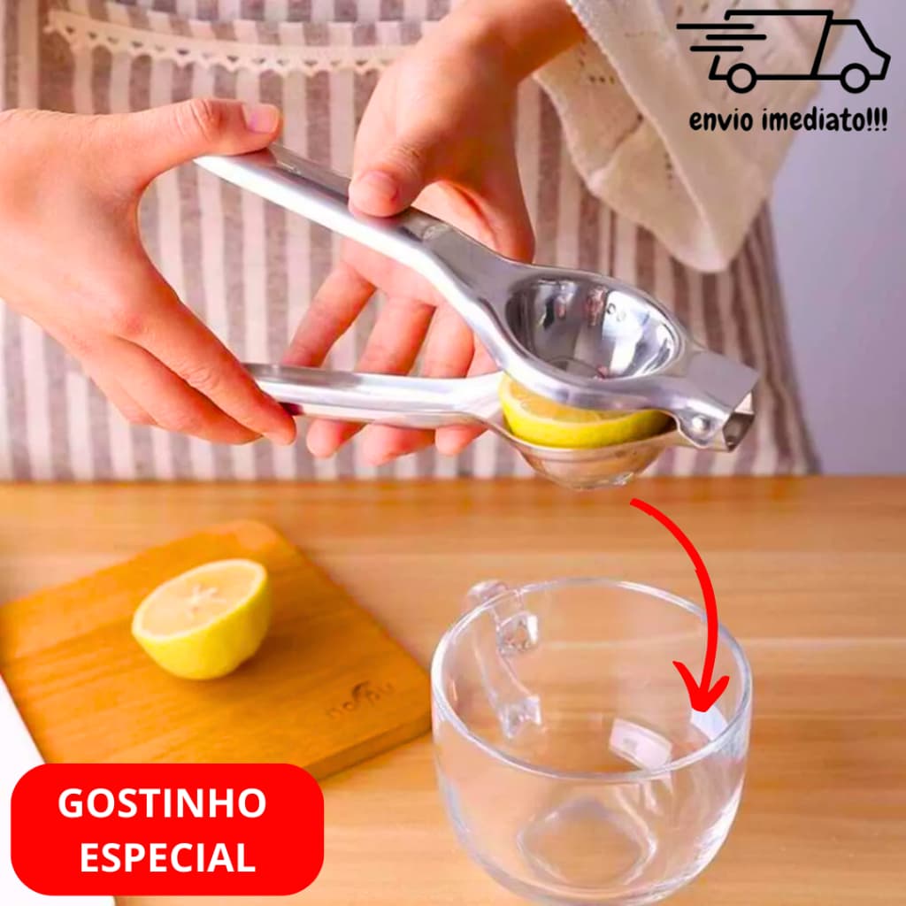 Espremedor de Limão Aço Inox Laranja Frutas Top Cozinha Resistente