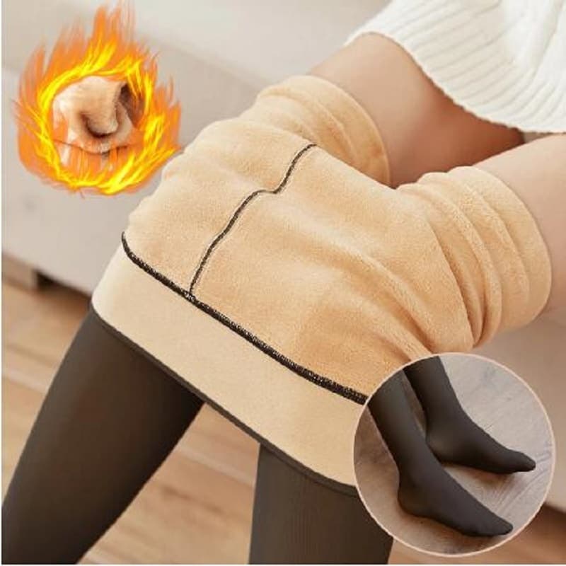 Meia Calça Legging Grossa Forrada Translucida Para o Frio