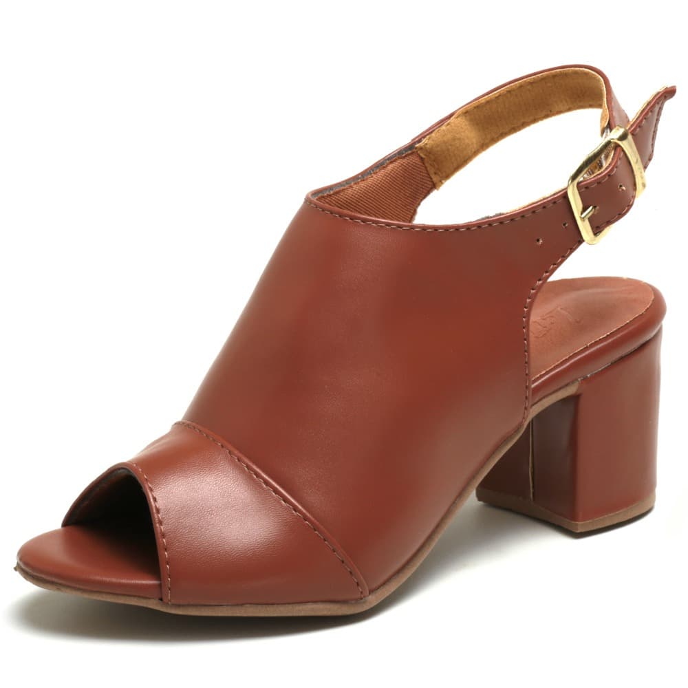 Sandália Feminino Salto Baixo  Confortavel Ankle Boot Outono Inverno envio imediato