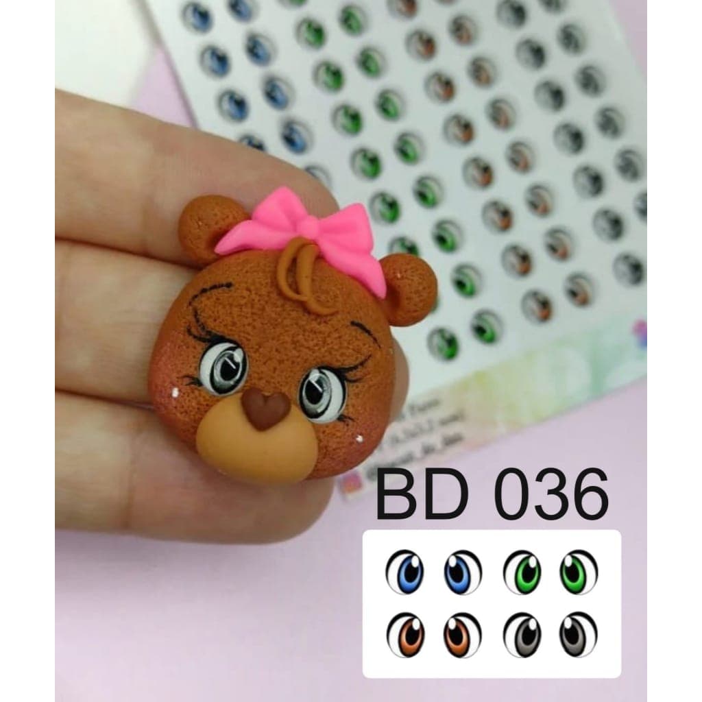 BD 036 - ADESIVOS DE OLHOS RESINADOS - OLHO BISCUIT