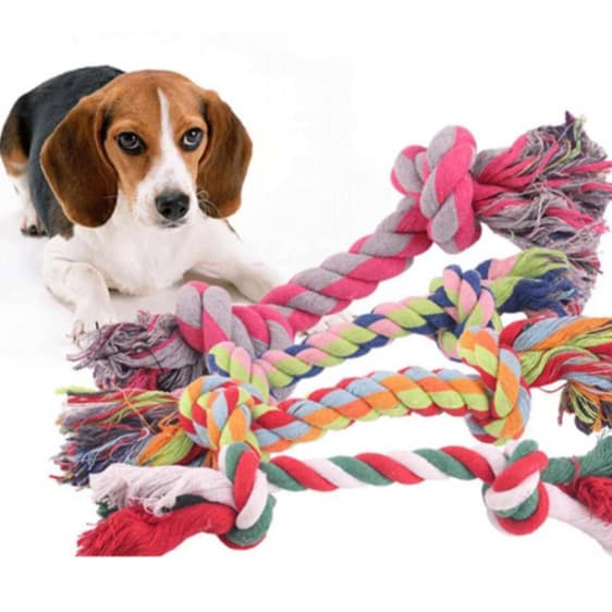 Brinquedo Corda Nó Crochê Brinquedo Mordedor P/ Cães Cachorro Pet Cabo De Guerra