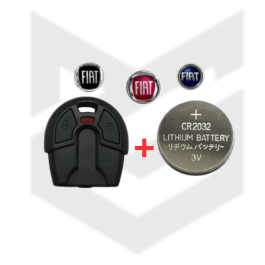 Capa Controle Alarme Fiat Uno Palio Strada Siena + Emblema + Bateria
