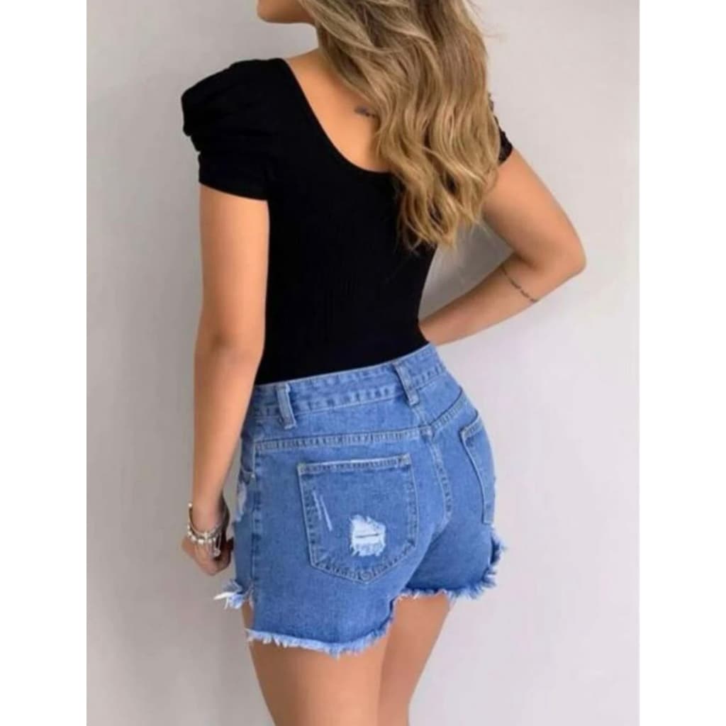 Body Princesinha Feminino Canelada Bojo Manga Bufante