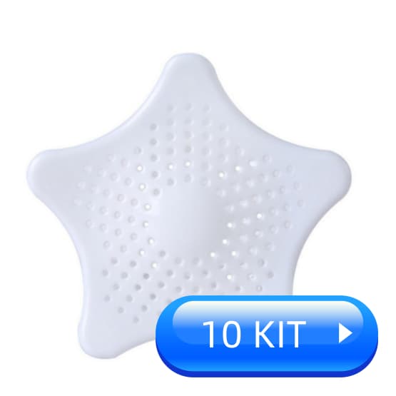 10 Tampa De Silicone Ralo Pia Tampa Estrela Cozinha Banheiro Universal Filtro