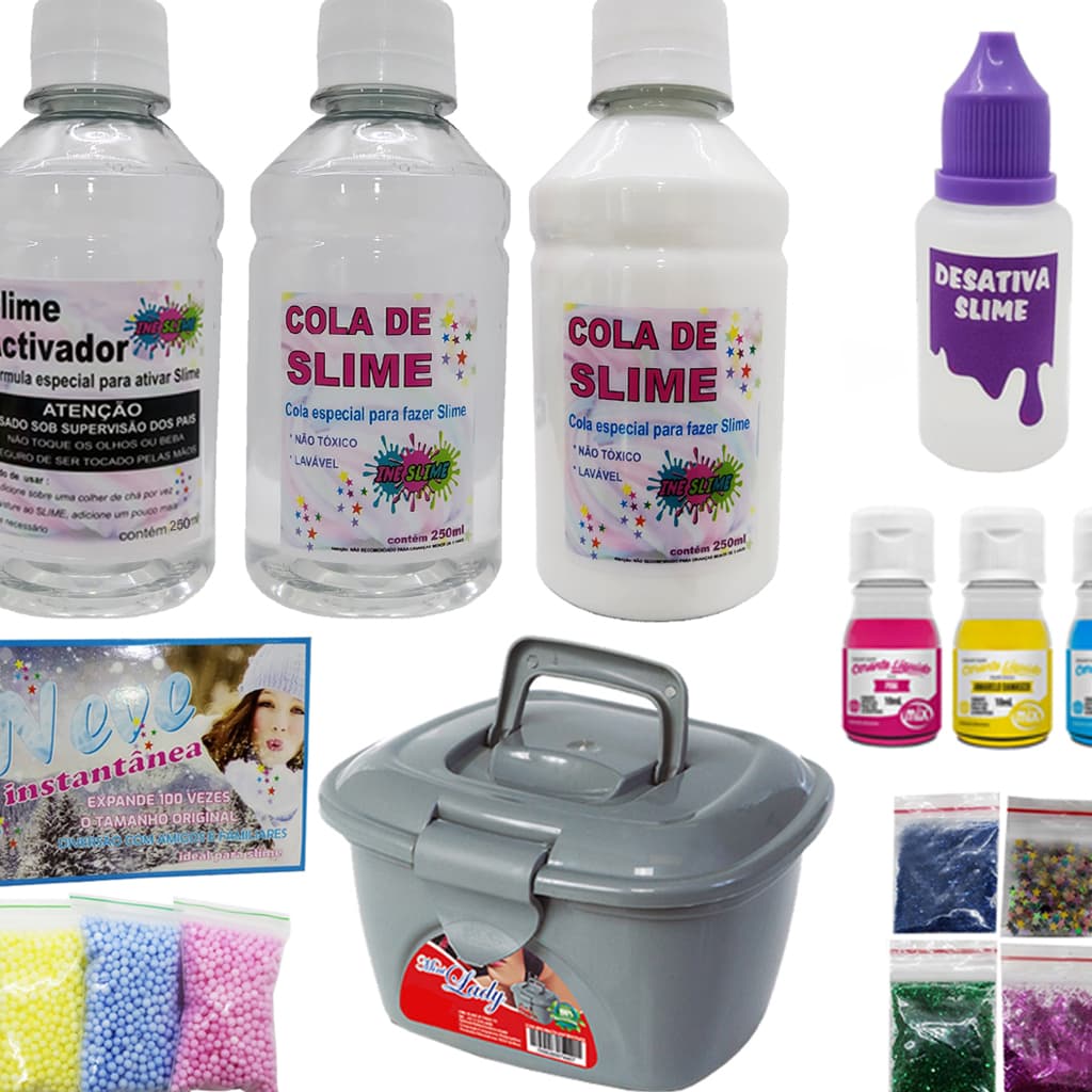 Kit Para Fazer Slime Kit Slime  dia das crianças e natal