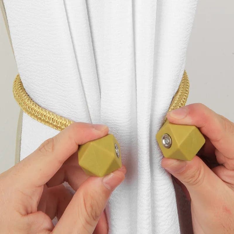 (2 OU 4 PCS) Prendedor de cortina magnético imã cinto cores adorno organizador