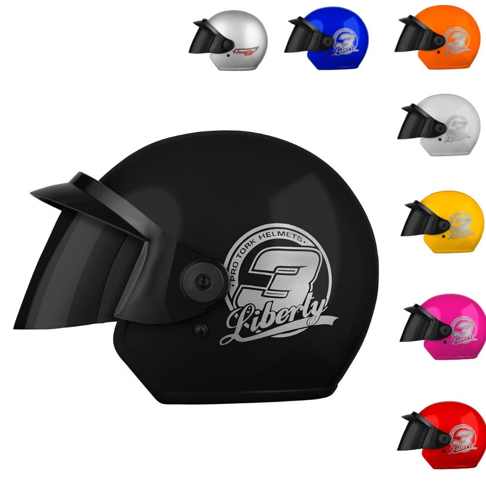 Capacete De Moto Aberto Liberty Three Pro Tork  Masculino e Feminino Viseira Fumê