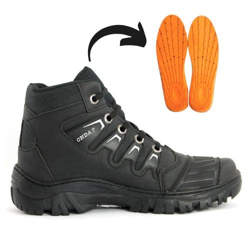 BOTA TENIS MOTOCICLISTAS COTURNO COM PALMILHA CONFORTAVEL