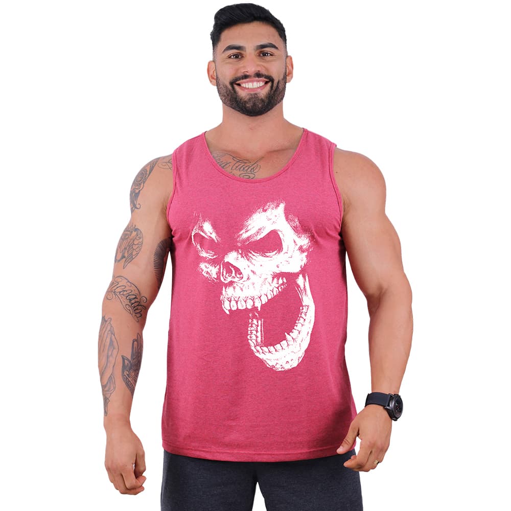 Regata Clássica Masculina MXD Conceito Academia Musculação Lazer Caveira Gorila Exclusiva