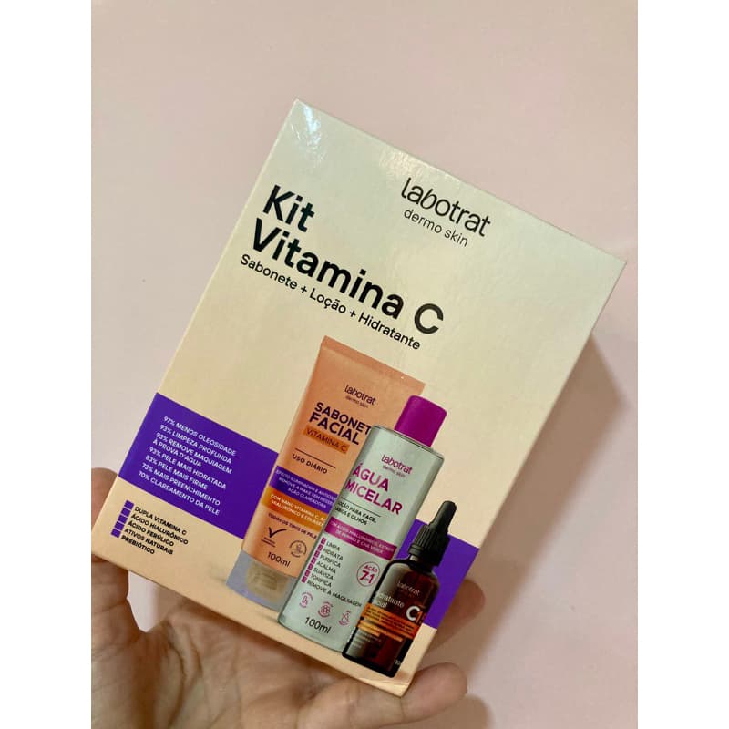 Kit Vitamina C 3 produtos Sabonete + Loção + Hidratante