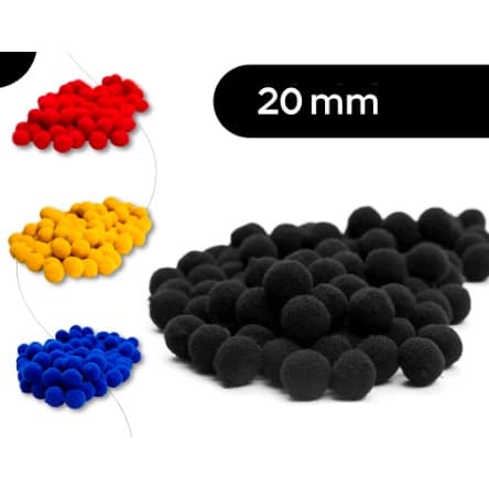 Pompom 20mm - Pacote com 100 unidades - Diversas Cores