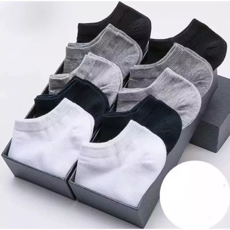Meia Invisível Kit com 3 Pares Cores Diversas Unissex