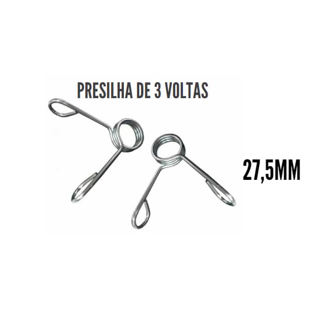 Presilhas Par 27,5mm Para Barras Halteres Academia