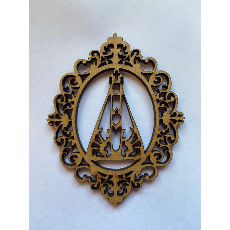 Aplique Nossa senhora aparecida 8cm Mdf