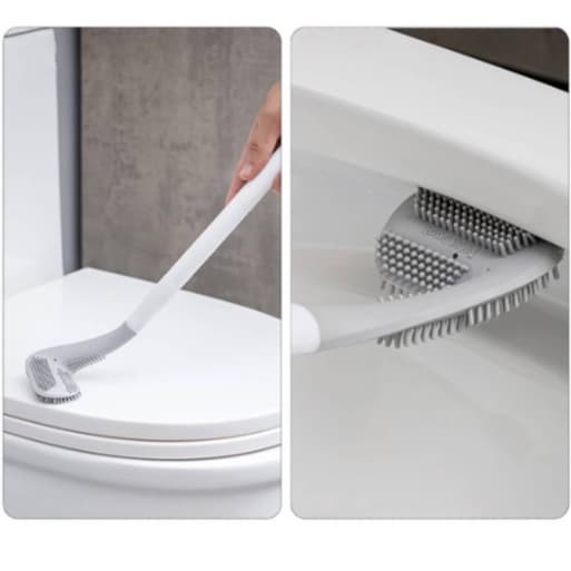 Escova Curva Sanitária Golfe Silicone Para Parede Limpar Vaso e Privada Banheiro Ou Toalete Em Limpeza Cozinha