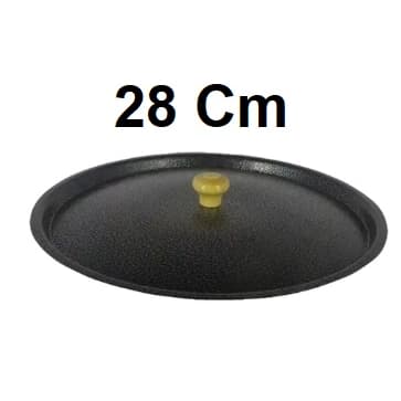 Tampa Avulsa Alumínio Leve Craqueado Preto 28cm