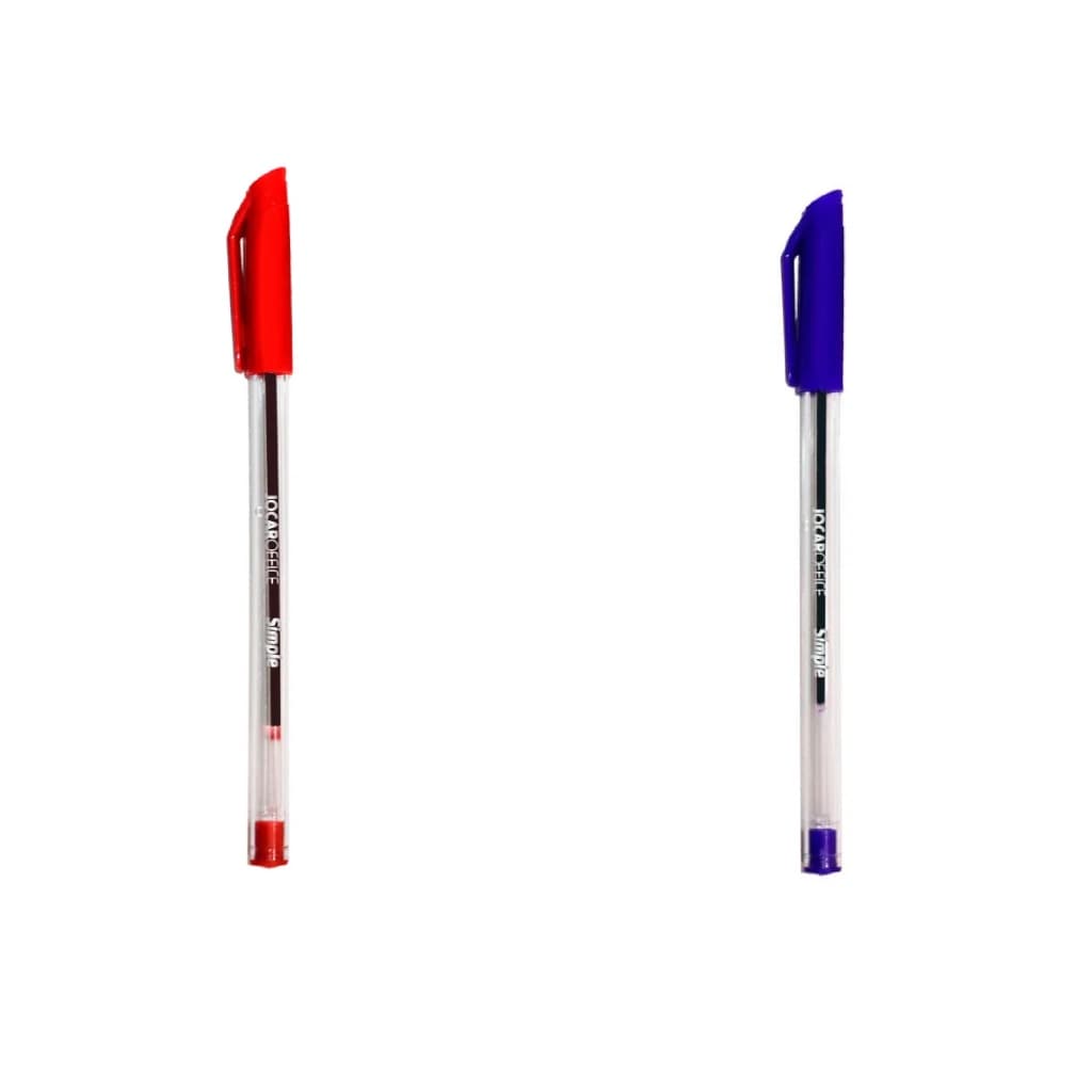 KIT 10 Canetas  Esferográficas  Ponta Fina Cor Preto Azul Vermelho