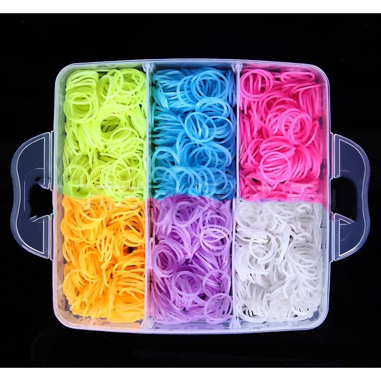 Kit Fabrica Maleta 3000 Elásticos Pulseiras Presente Cabelos Bem Fino