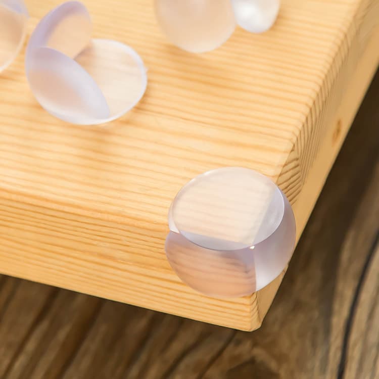 kit 4 Protetores De Quina Silicone Redondo Para Crianças E Bebes Proteção Promoção