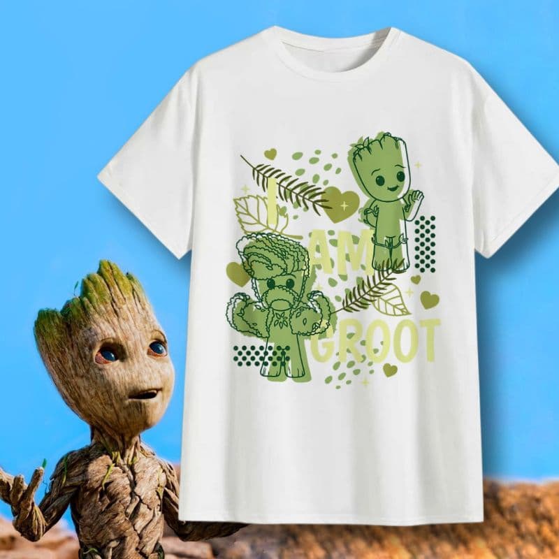 Camiseta Groot Guardiões da Galáxia Desenho Infantil e Adulto !00% Poliéster
