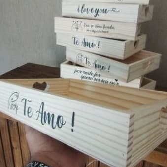 Bandeja para Café da Manhã personalizada com frases para dia dos Namorados