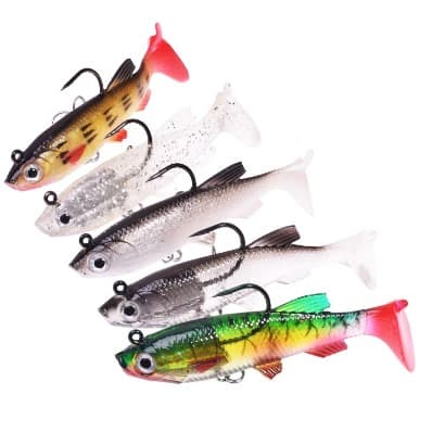 ISCA ARTIFICIAL PEIXE COM ANZOL OFFSET 7.5CM E 12 GRAMAS PARA PESCA - 1 UNIDADE
