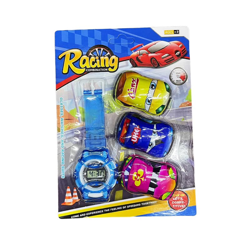 Brinquedo Kit com relógio e carrinhos