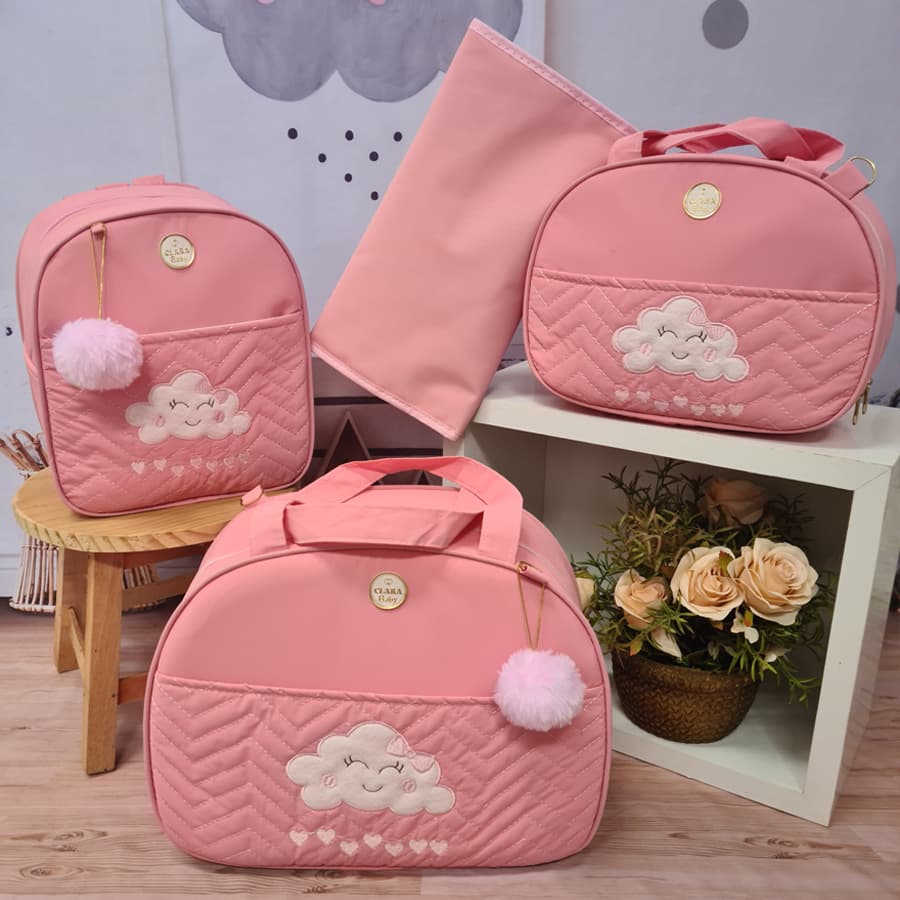 kit bolsa maternidade nuvem
