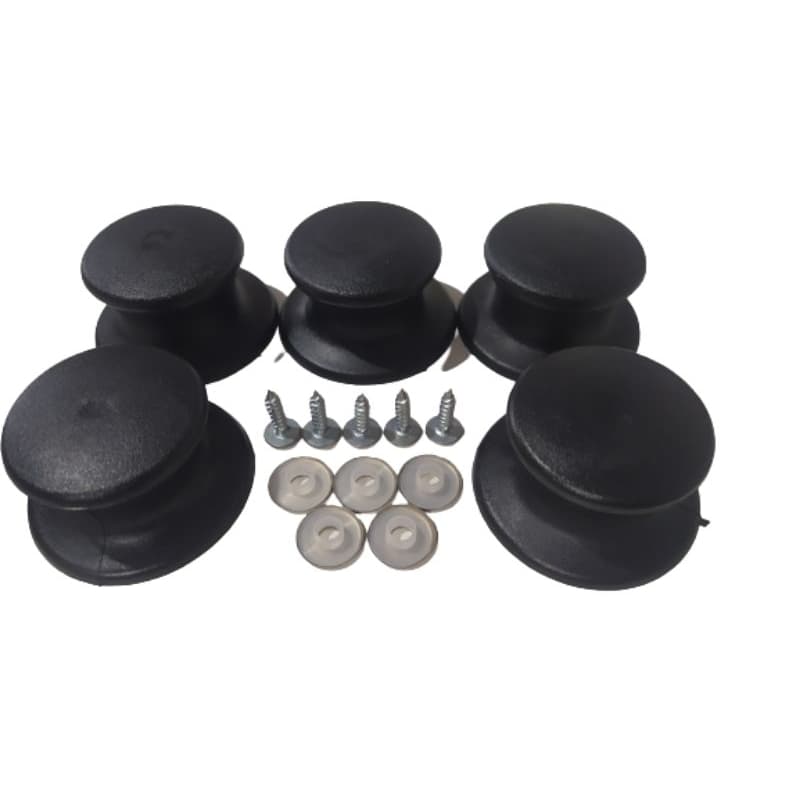 Pomel 5 unidades Puxador de Tampa de Panela Com Parafusos Completo
