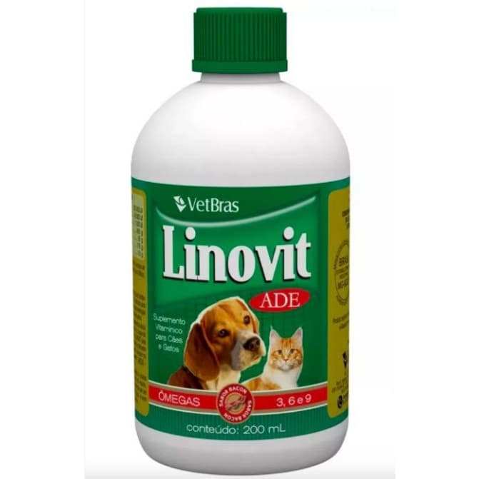 Linovit 200ml - Suplemento e Complexo Vitamínico para Cães e Gatos Omega 3,6 e 9