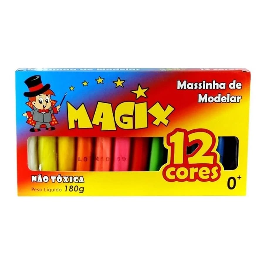 Massinha de Modelar Magix Escolar Kids 90g e 180g Imperdivel