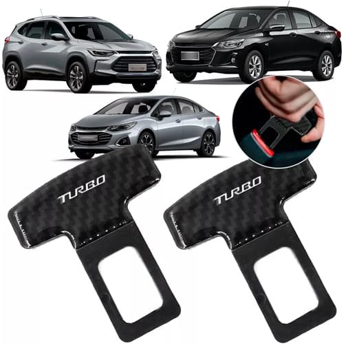 Par Trava Fivela Cinto Antisom Turbo Tracker Onix Plus Cruze