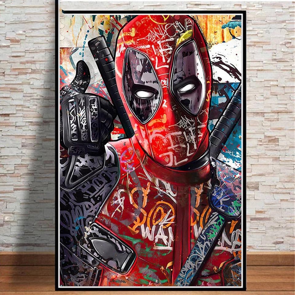 Engraçado graffiti dead pintura  superhero ponto cruz bordado completo diamante mosaic arte decoração da sua casa imagem