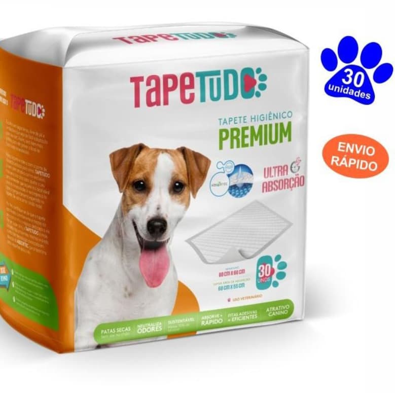 Tapete Higiênico 80 X 60 cm Premium Super Absorvente Tapetudo - 30 Un