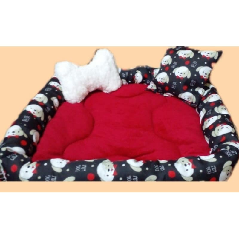Cama caminha pet pra cães e gatos cão vermelha 🐶🐱