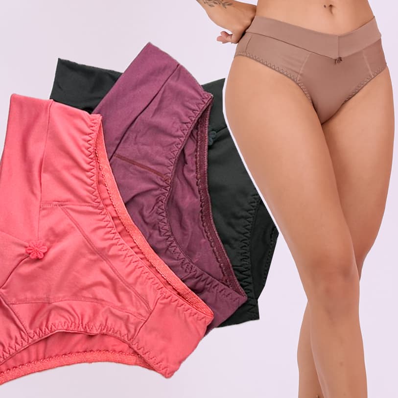 Calcinhas Lycra Plus Size Confortável Microfibra Poliamida