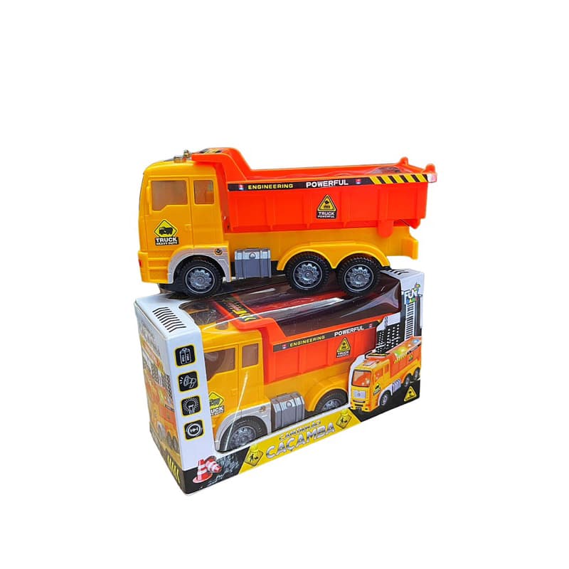 Carrinho de Brinquedo à pilha Caminhão Coletor de lixo Com som e Luzes