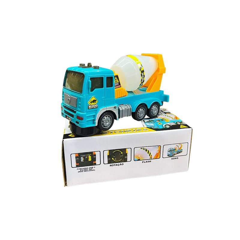 Caminhão De Construção Brinquedo Carrinho de Cimento Com Luz Som