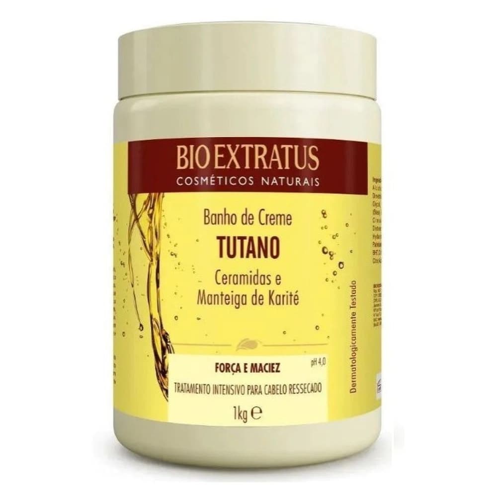 Banho De Creme Bio Extratus Tutano,Ceramidas e Karité Bio Extratus 1kg/Cabelos Secos ou Ressecados