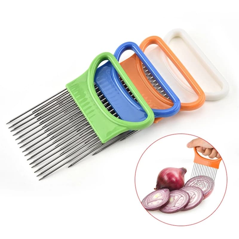 Suporte Garfo Fatiador Cortador Para Cebola e Legumes