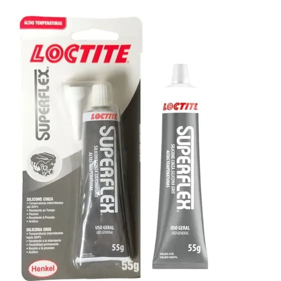 Cola Silicone Cinza Loctite Superflex neutro Para Altas Temperaturas 55g - 2597433