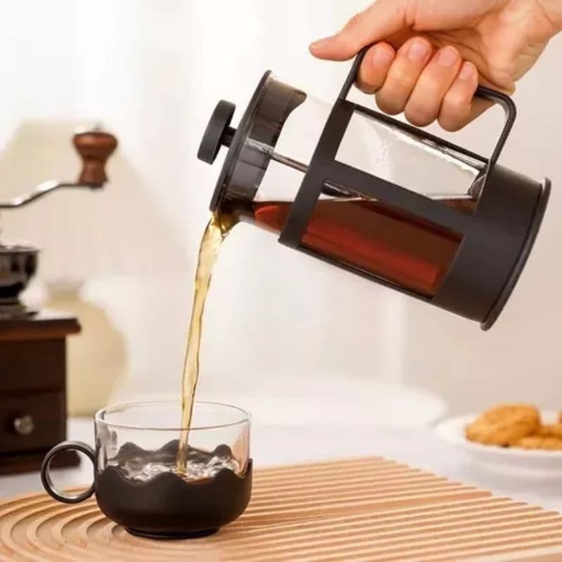 Cafeteira Prensa Francesa,Cremeira Espumador Cafe Leite e Chá 350ml.