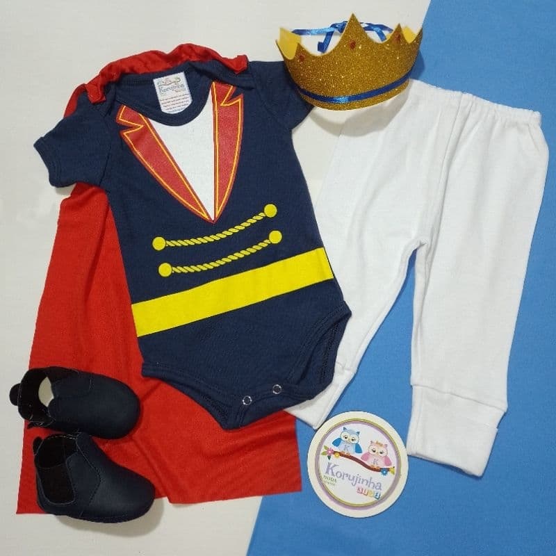 Body Bebê Pequeno Príncipe Fantasia Mesversário Ítens Opcionais