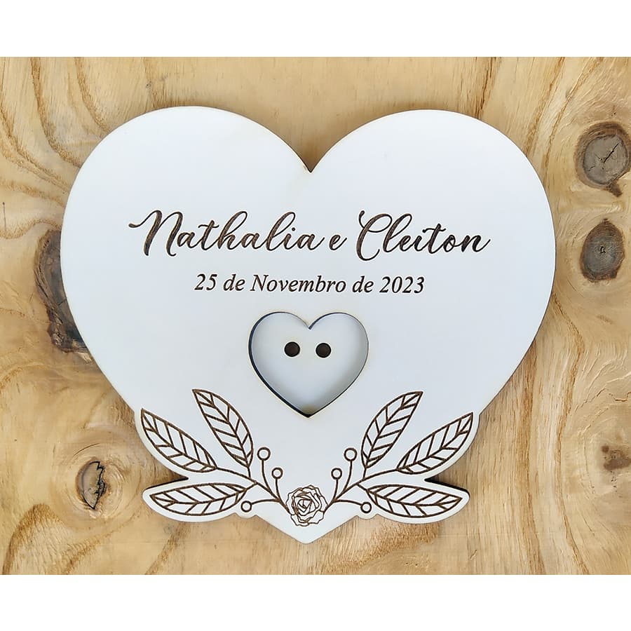 Porta aliança casamento em MDF - Vários Modelos Personalizados