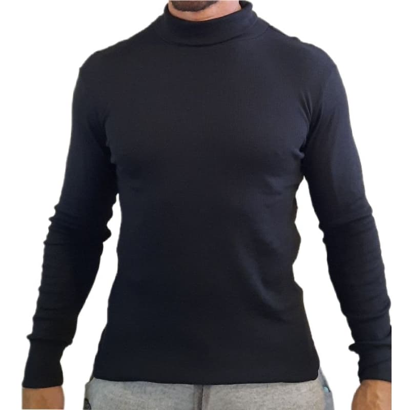 Camiseta Gola Alta Masculina Canelada Justa Segunda Pele Inverno